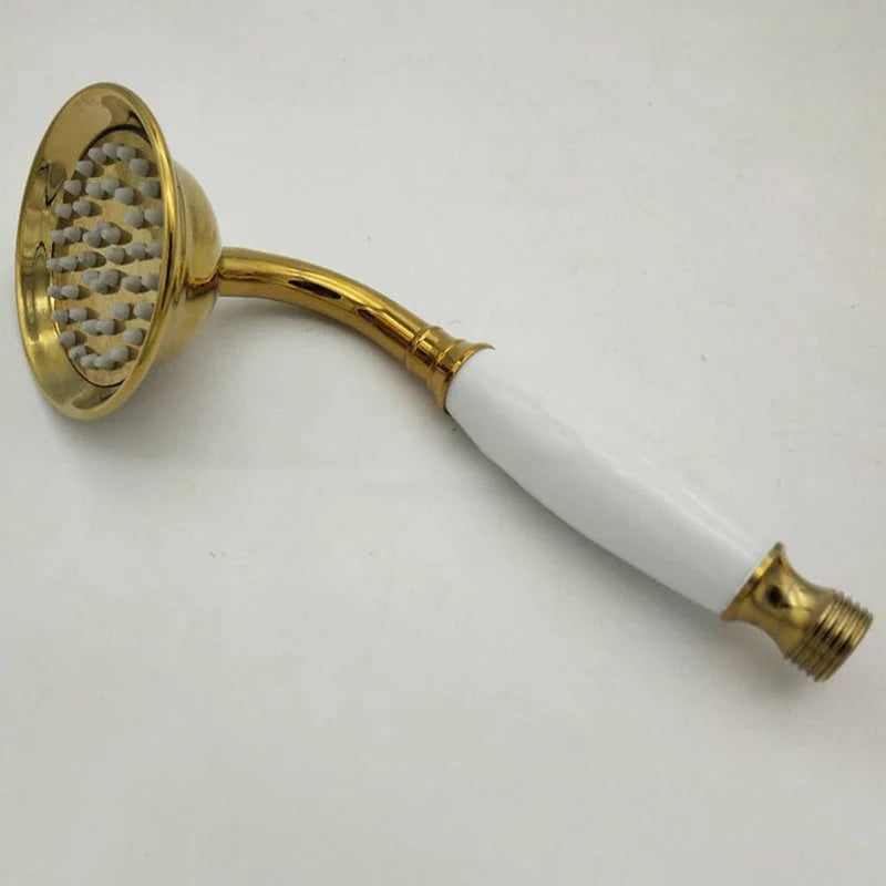 Handheld Showerhead Rust-Resistant Metal Massage Jet Hose & Wall Bracket