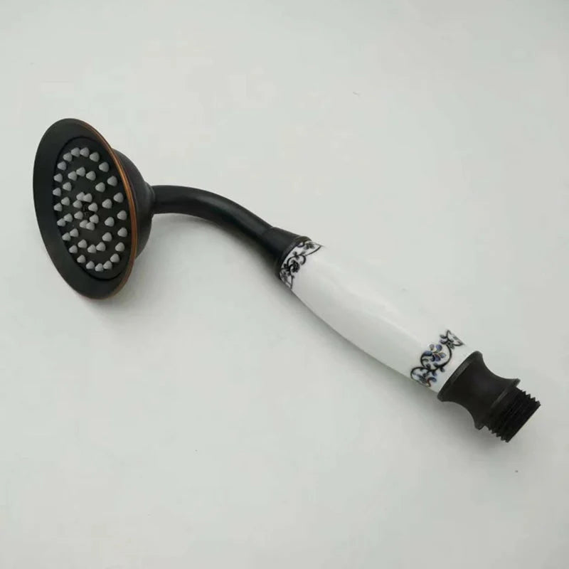 Handheld Showerhead Rust-Resistant Metal Massage Jet Hose & Wall Bracket