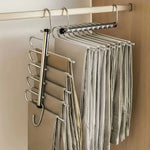 Hanger Organizer Stainless Steel Space-Saving Multi-Bar Design