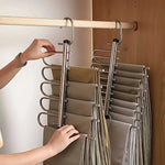 Hanger Organizer Stainless Steel Space-Saving Multi-Bar Design