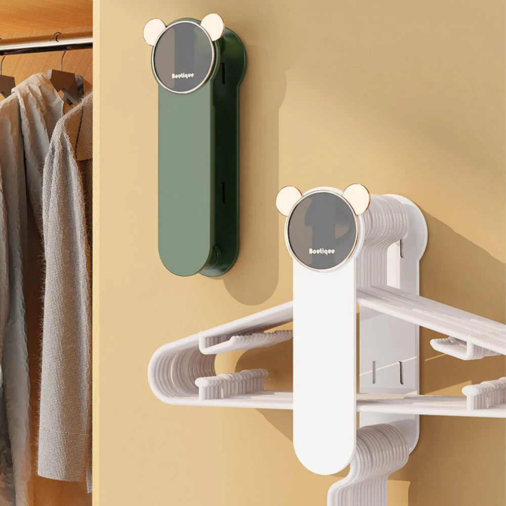 Hanger Organizer Wall-Mounted Collapsible 60 Hanger Capacity