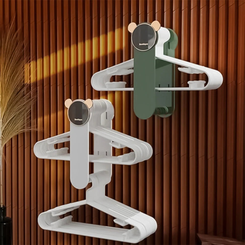 Hanger Organizer Wall-Mounted Collapsible 60 Hanger Capacity
