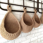 Hanging Basket Hand-Woven Hemp Multiple Sizes