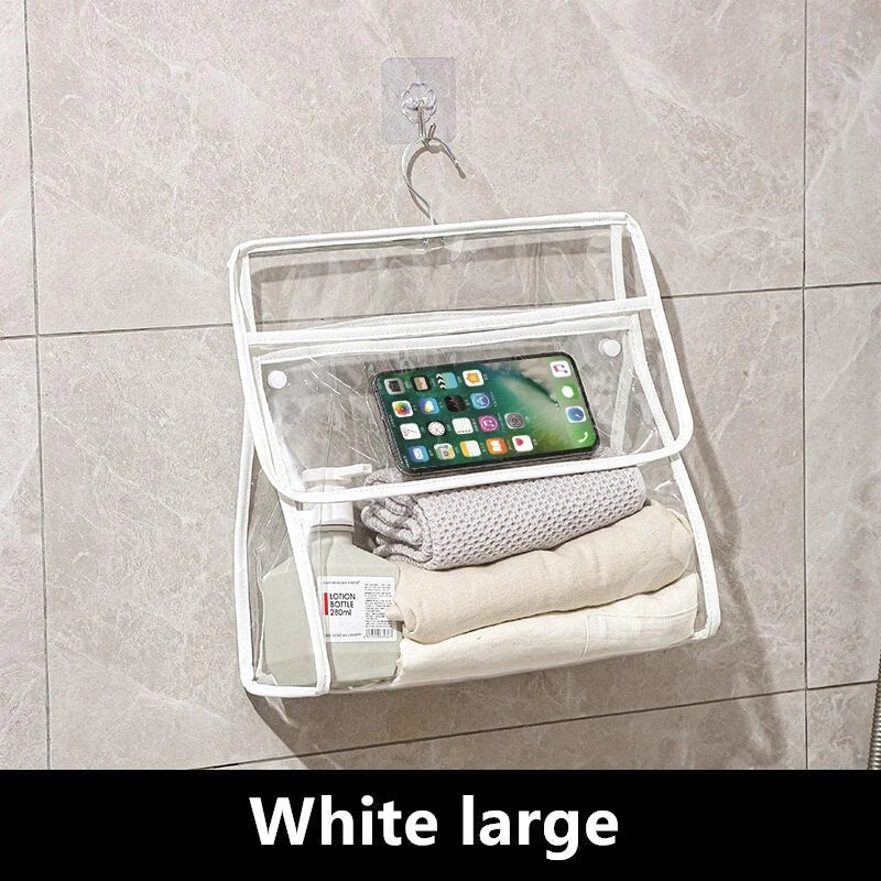 Hanging Bathroom Organizer Transparent Waterproof Touchscreen Pocket