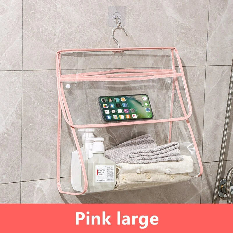 Hanging Bathroom Organizer Transparent Waterproof Touchscreen Pocket