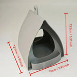 Hanging Bird Feeder Weather-Resistant Curved Roof Built-In Perch