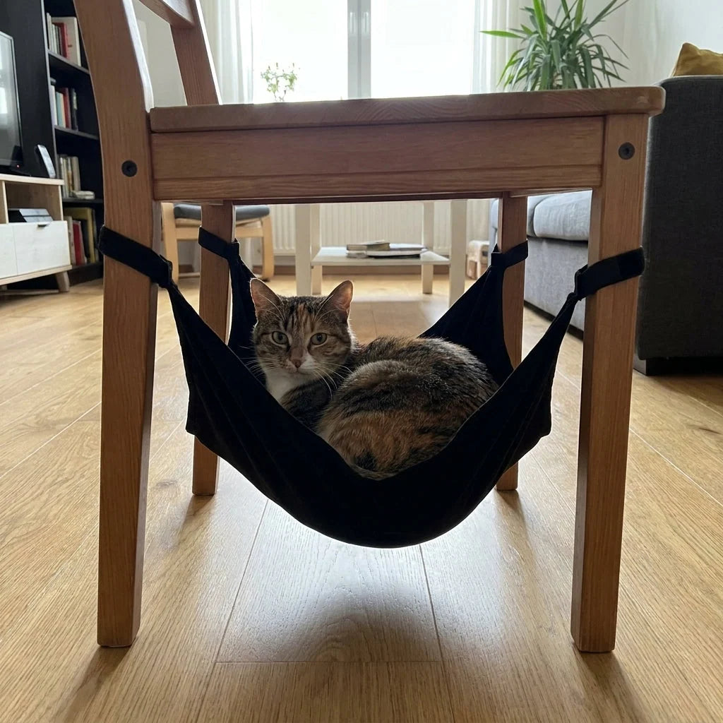 Hanging Cat Hammock Corduroy Slip Rings & Velcro