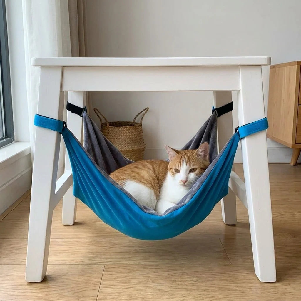 Hanging Cat Hammock Corduroy Slip Rings & Velcro