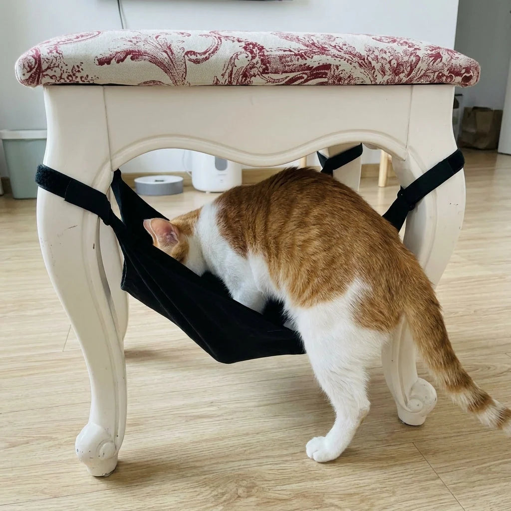 Hanging Cat Hammock Corduroy Slip Rings & Velcro