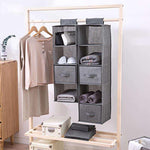Hanging Closet Organizer Cotton-Linen Foldable Multi-Layer