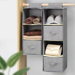 Hanging Closet Organizer Cotton-Linen Foldable Multi-Layer