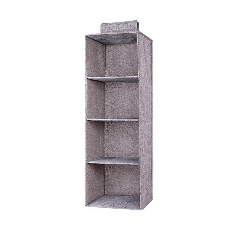 Hanging Closet Organizer Cotton-Linen Foldable Multi-Layer