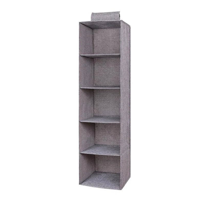 Hanging Closet Organizer Cotton-Linen Foldable Multi-Layer
