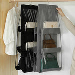 Hanging Closet Organizer Foldable 360 Degree Rotating Transparent Pockets
