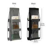 Hanging Closet Organizer Foldable 360 Degree Rotating Transparent Pockets