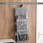 Hanging Closet Organizer Foldable 360 Degree Rotating Transparent Pockets