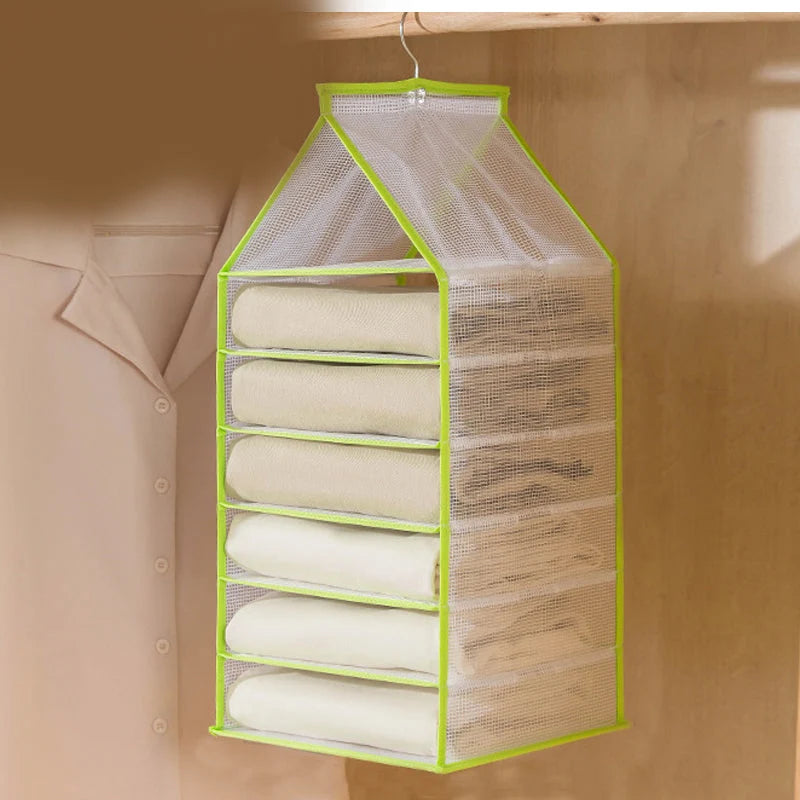 Hanging Closet Organizer Multi-Compartment Foldable Design