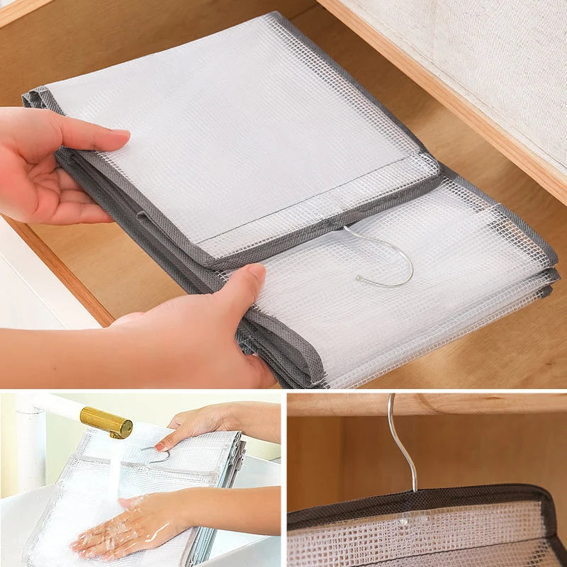 Hanging Closet Organizer Multi-Compartment Foldable Design