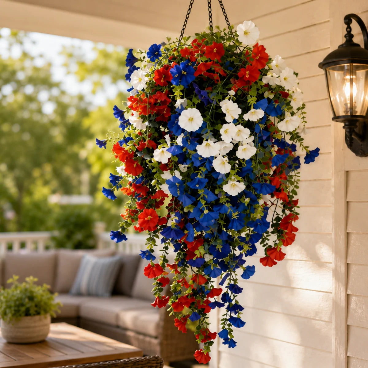 Hanging Flower Basket Integrated LED Decorative Lighting