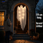 Hanging Ghost Decoration 46.9-Inch Draped LED Options
