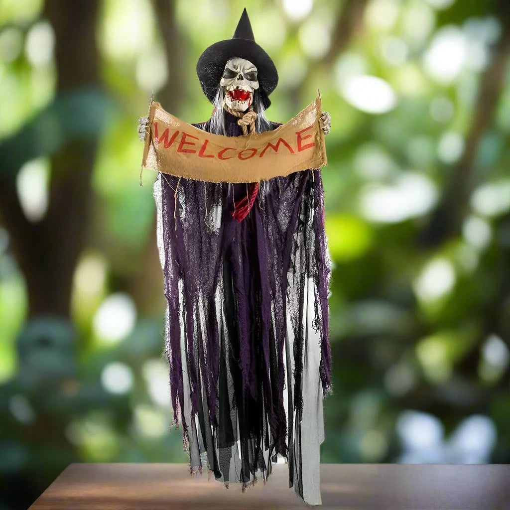 Hanging Ghost Motion-Activated Screams & LED Eyes