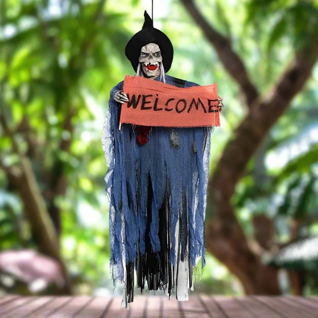 Hanging Ghost Motion-Activated Screams & LED Eyes