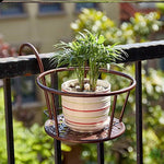Hanging Plant Basket Iron No-Drill Railing Hook