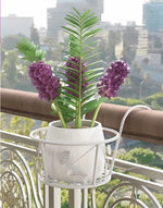 Hanging Plant Basket Iron No-Drill Railing Hook