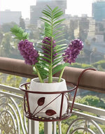 Hanging Plant Basket Iron No-Drill Railing Hook