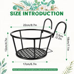 Hanging Plant Basket Iron No-Drill Railing Hook
