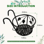 Hanging Plant Basket Iron No-Drill Railing Hook