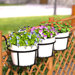 Hanging Plant Basket Metal Weather-Resistant With Hooks