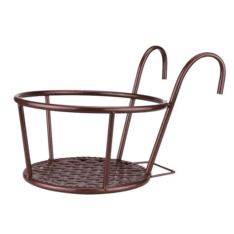 Hanging Plant Basket Metal Weather-Resistant With Hooks