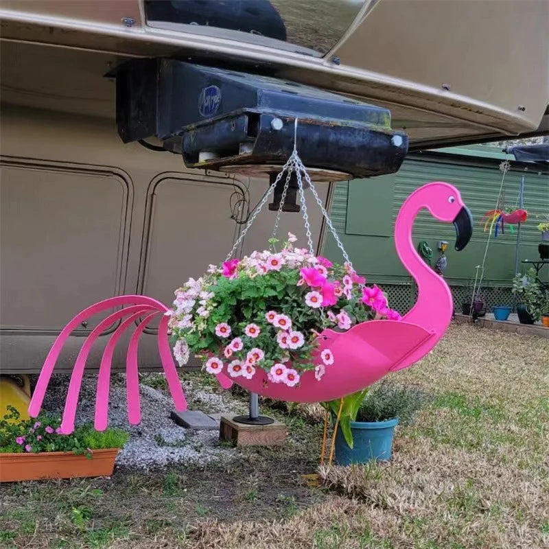 Hanging Planter Chicken-Shaped Vibrant Colors & Weather-Resistant