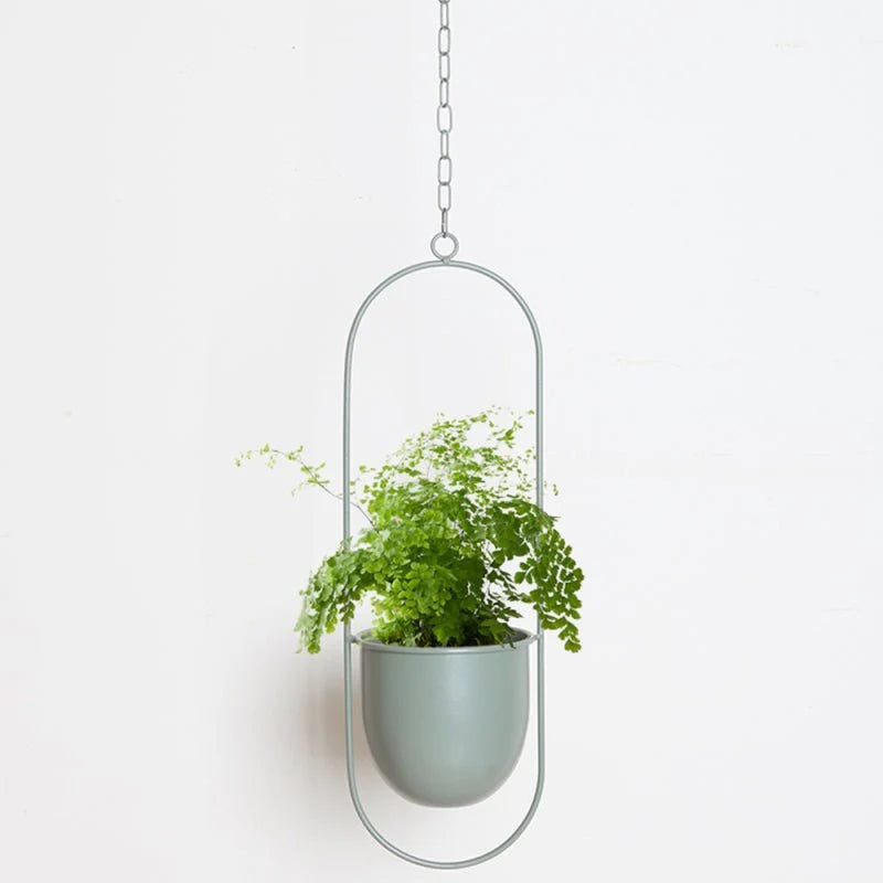 Hanging Planter Metal With Chain Indoor & Outdoor