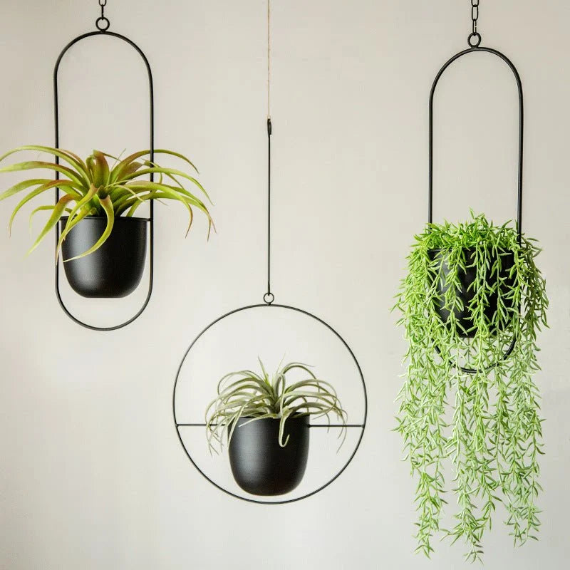 Hanging Planter Metal With Chain Indoor & Outdoor