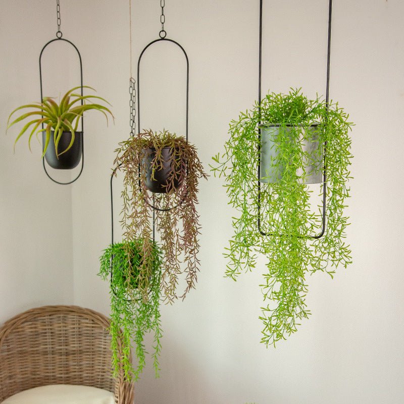 Hanging Planter Metal With Chain Indoor & Outdoor