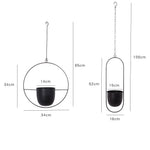 Hanging Planter Metal With Chain Indoor & Outdoor