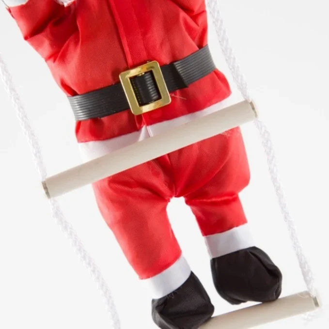 Hanging Santa Decoration 10 Inch Lifelike Indoor & Outdoor