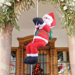 Hanging Santa Figurine Weather-Resistant Fabric Indoor & Outdoor