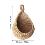 Hanging Storage Basket Cotton Rope Wall & Ceiling Mount