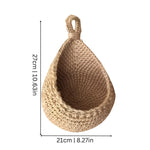 Hanging Storage Basket Cotton Rope Wall & Ceiling Mount