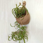Hanging Storage Basket Natural Jute Handmade Wall-Mounted