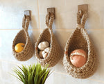 Hanging Storage Basket Natural Jute Wall-Mounted