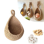 Hanging Storage Basket Natural Jute Wall-Mounted