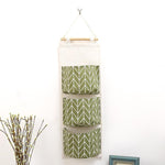 Hanging Storage Organizer Canvas 3-Section Foldable
