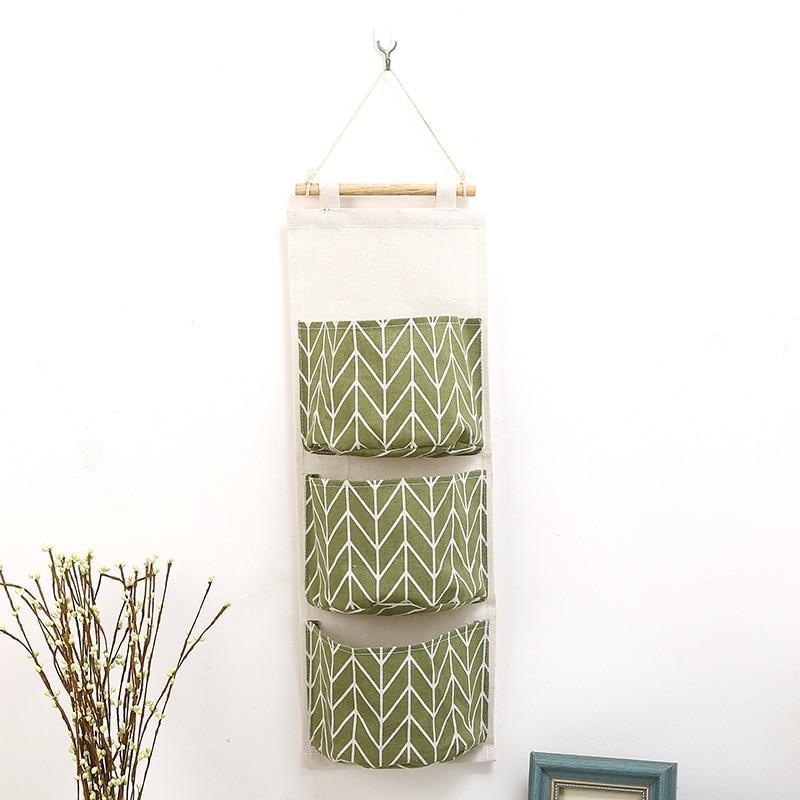 Hanging Storage Organizer Canvas 3-Section Foldable