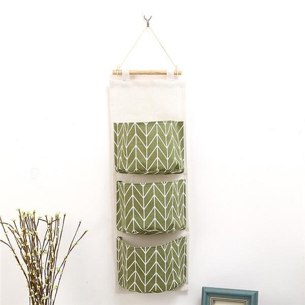 Hanging Storage Organizer Canvas 3-Section Foldable