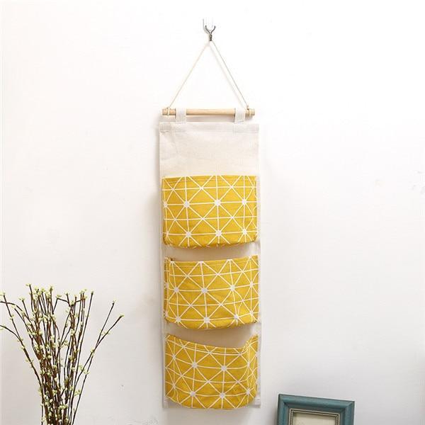Hanging Storage Organizer Canvas 3-Section Foldable