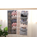 Hanging Underwear Organizer Reversible Multi-Pocket Oxford Fabric